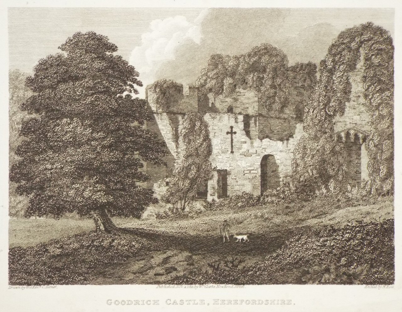 Print - Goodrich Castle, Herefordshire. - Row